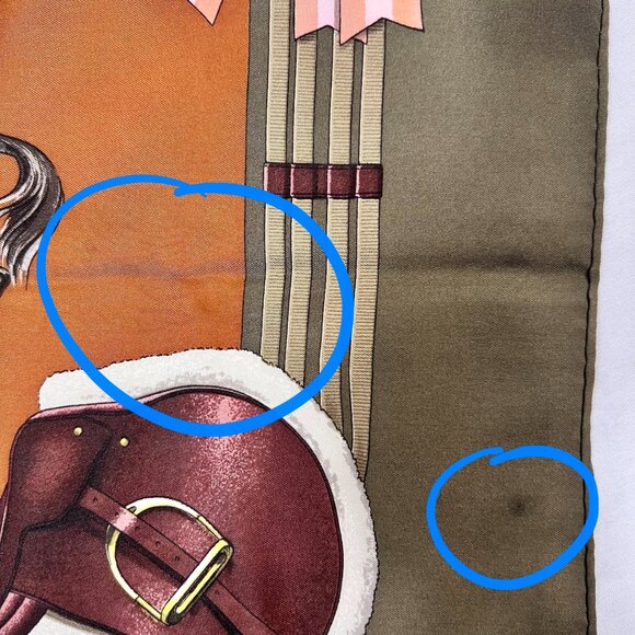 RARE VTG HERMES "Jumping" Silk Scarf by Phillipe Ledoux - Picture 8 of 10